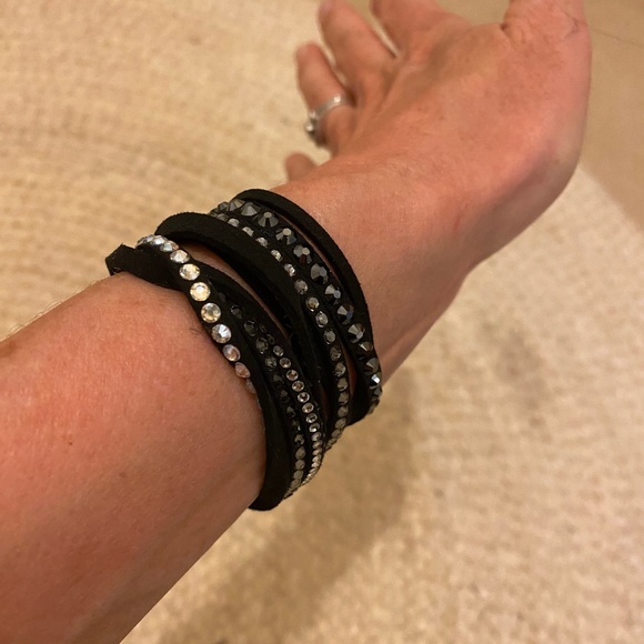 Swarovski Jewelry - Swarovski leather wrap bracelet